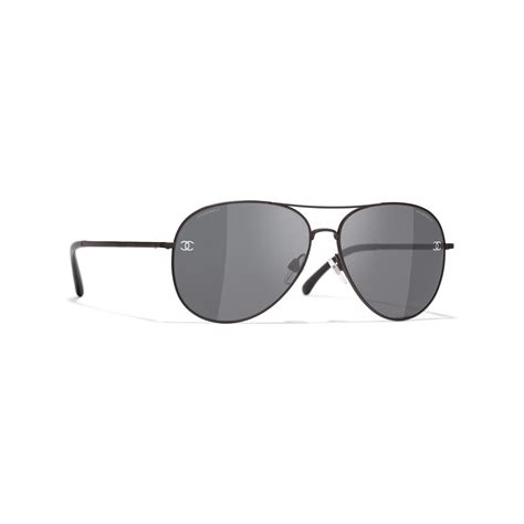 chanel aviator sunglasses leather|CHANEL 4189TQ Aviator Titanium & Calfskin Sunglasses.